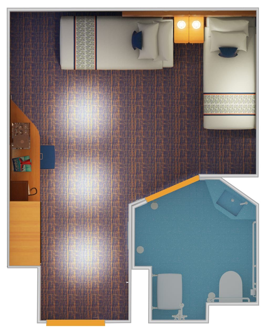 Carnival Horizon Interior - Accessible (4F) floor plan, photo 1 of 2