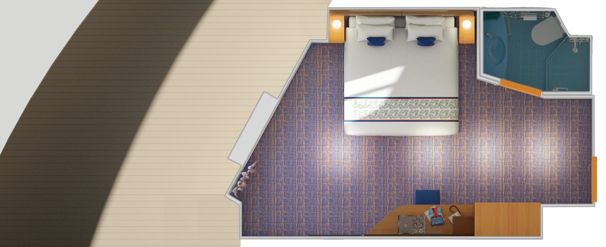 Carnival Horizon Interior with Picture Window (Walkway View) (4J) floor plan, photo 7 of 8