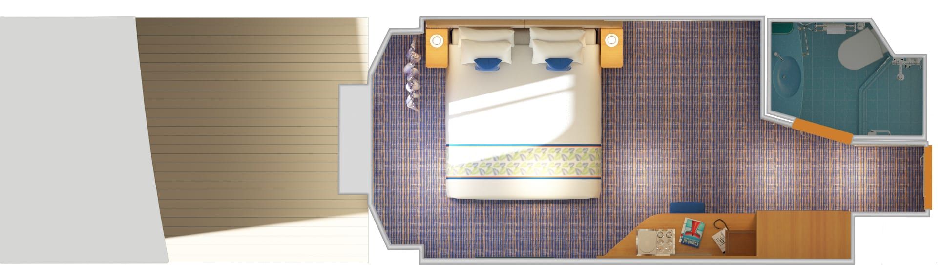 Carnival Horizon Interior with Picture Window (Walkway View) (4J) floor plan, photo 2 of 8