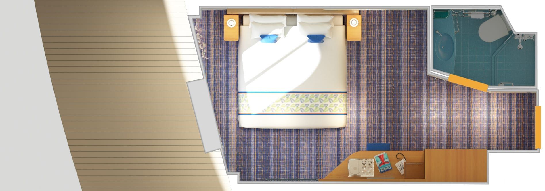 Carnival Horizon Interior with Picture Window (Walkway View) (4J) floor plan, photo 3 of 8