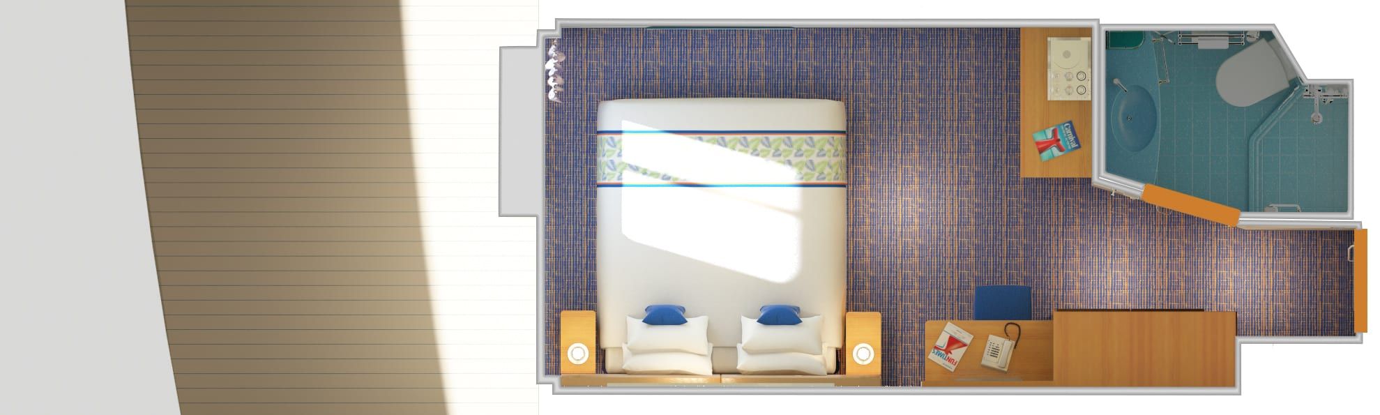 Carnival Horizon Interior with Picture Window (Walkway View) (4J) floor plan, photo 4 of 8