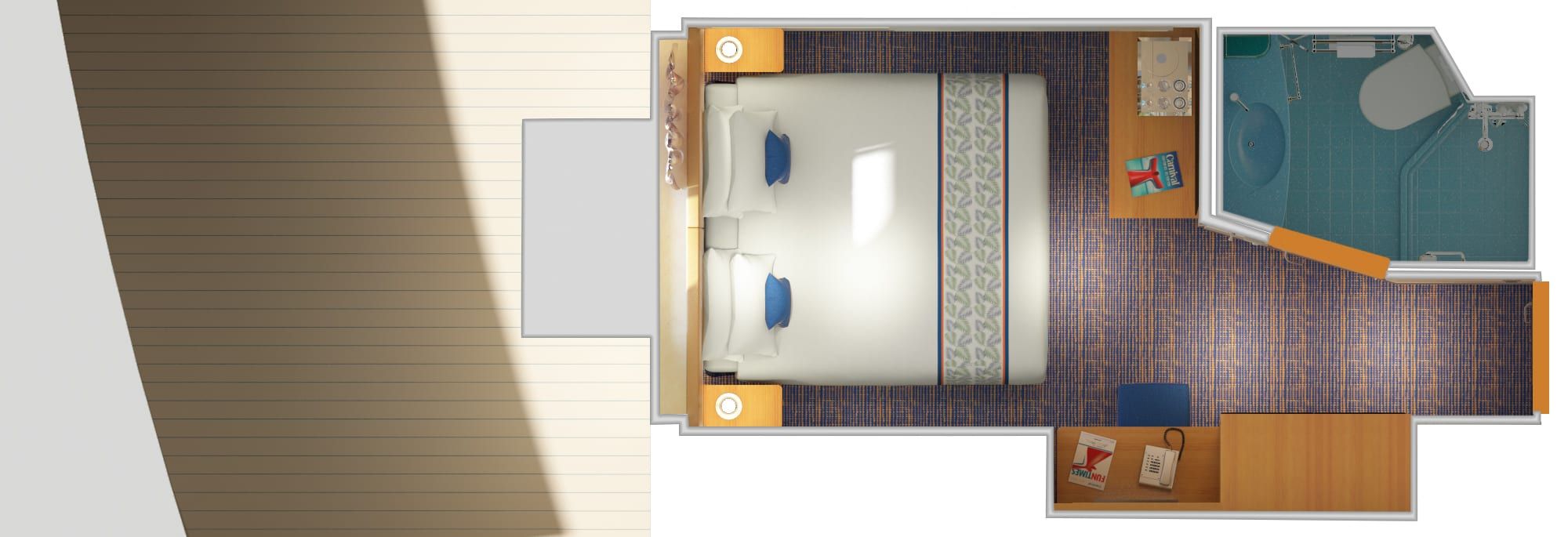 Carnival Horizon Interior with Picture Window (Walkway View) (4J) floor plan, photo 5 of 8
