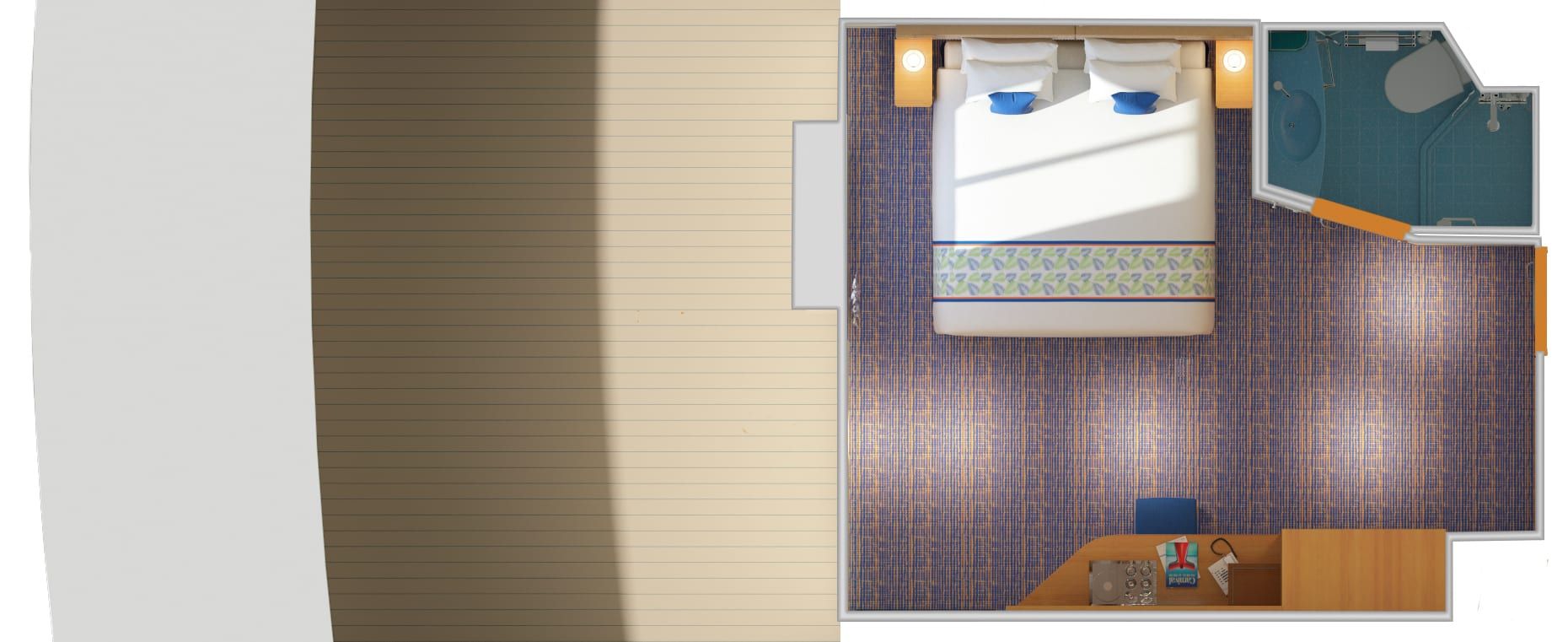 Carnival Horizon Interior with Picture Window (Walkway View) (4J) floor plan, photo 6 of 8