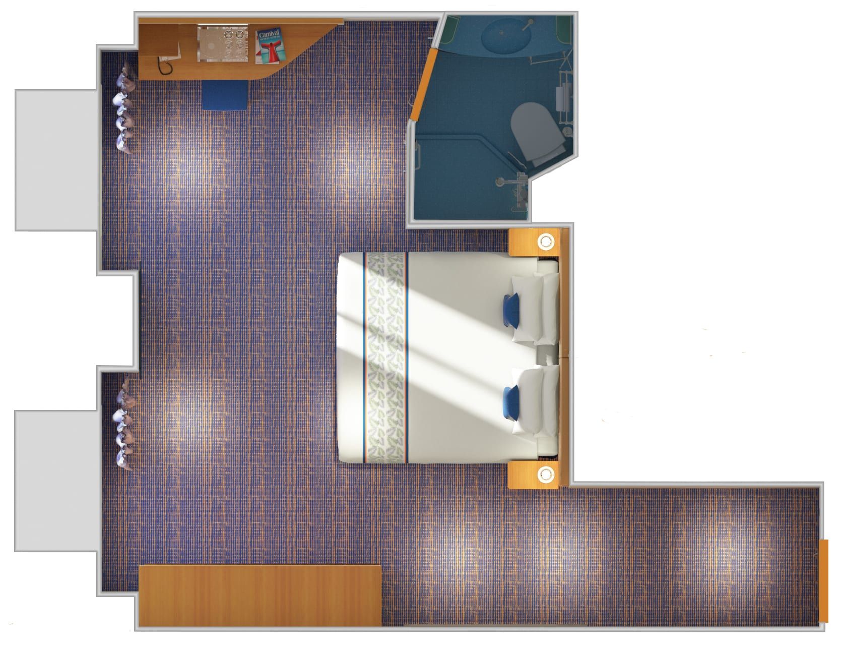 Carnival Horizon Ocean View (6A) floor plan, photo 2 of 3