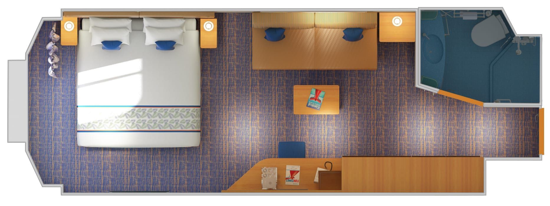 Carnival Horizon Ocean View (Obstructed View) (6B) floor plan, photo 1 of 2