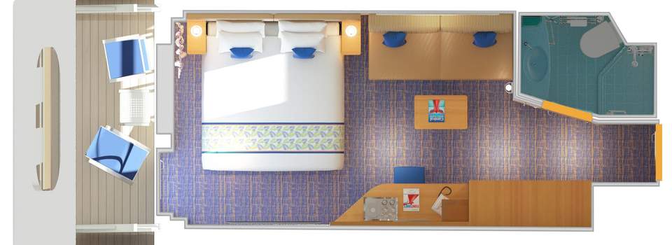 Carnival Horizon Cove Balcony (7C) floor plan, photo 1 of 2 Carnival Horizon Cove Balcony (7C) floor plan, photo 1 of 2
