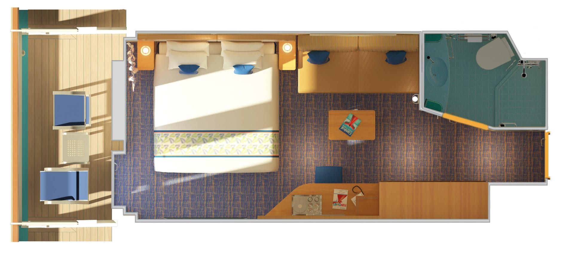 Carnival Horizon Balcony (8F) floor plan, photo 1 of 2