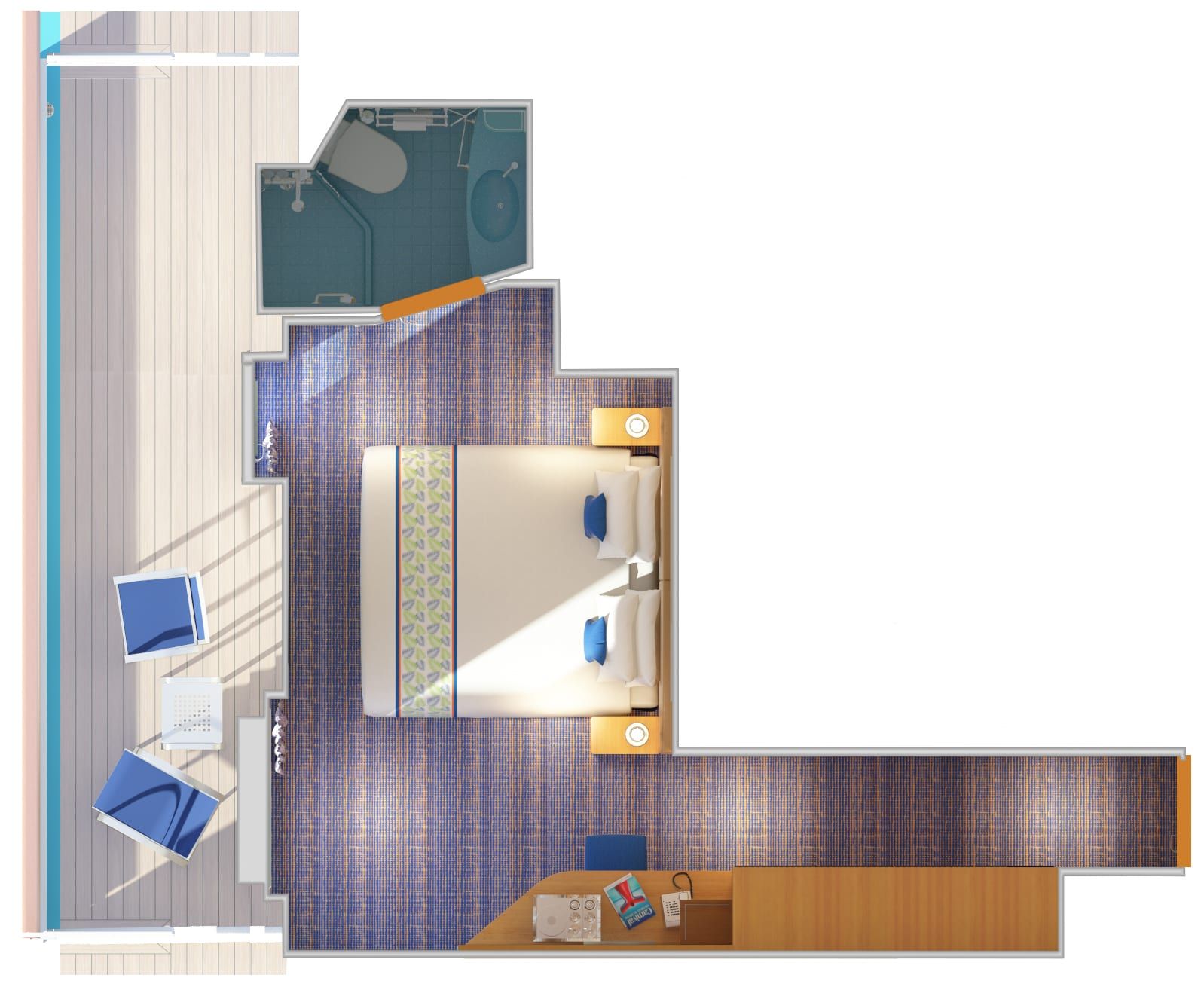 Carnival Horizon Premium Balcony (9B) floor plan, photo 2 of 2