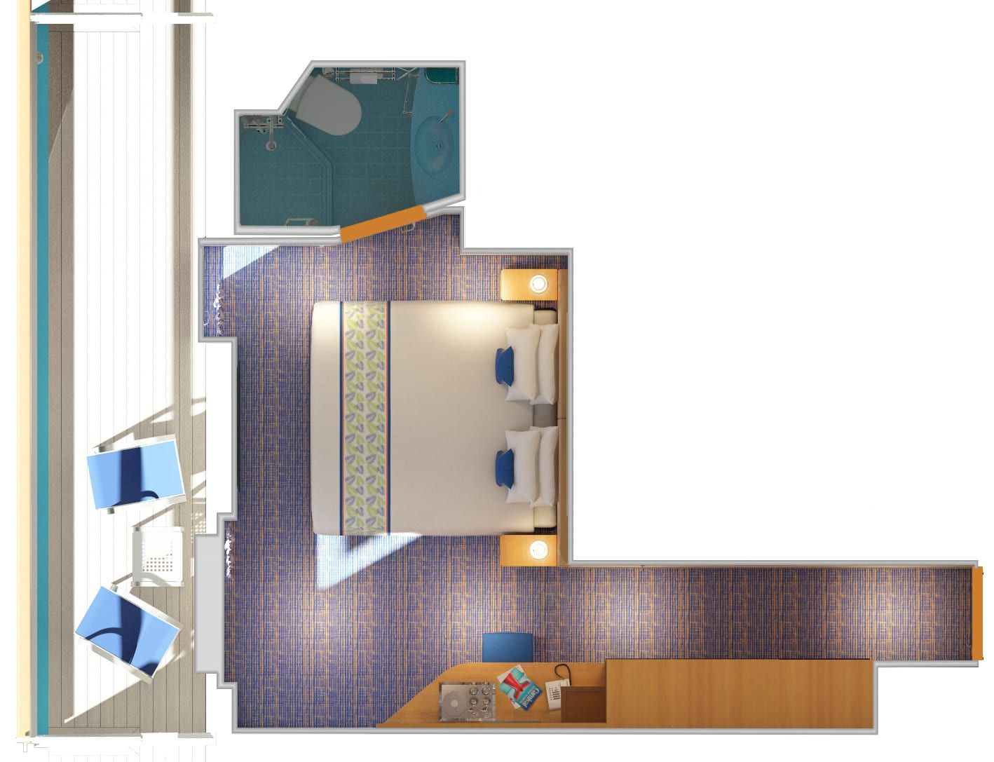 Carnival Horizon Premium Balcony (9B) floor plan, photo 1 of 2