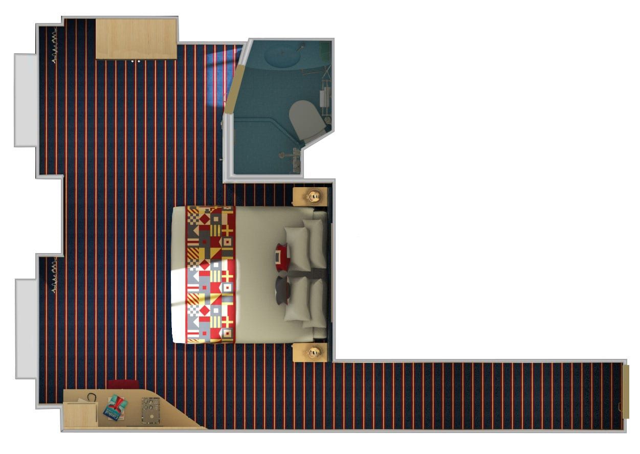 Carnival Vista Family Harbor Ocean View (Obstructed View) (FE) floor plan, photo 3 of 6