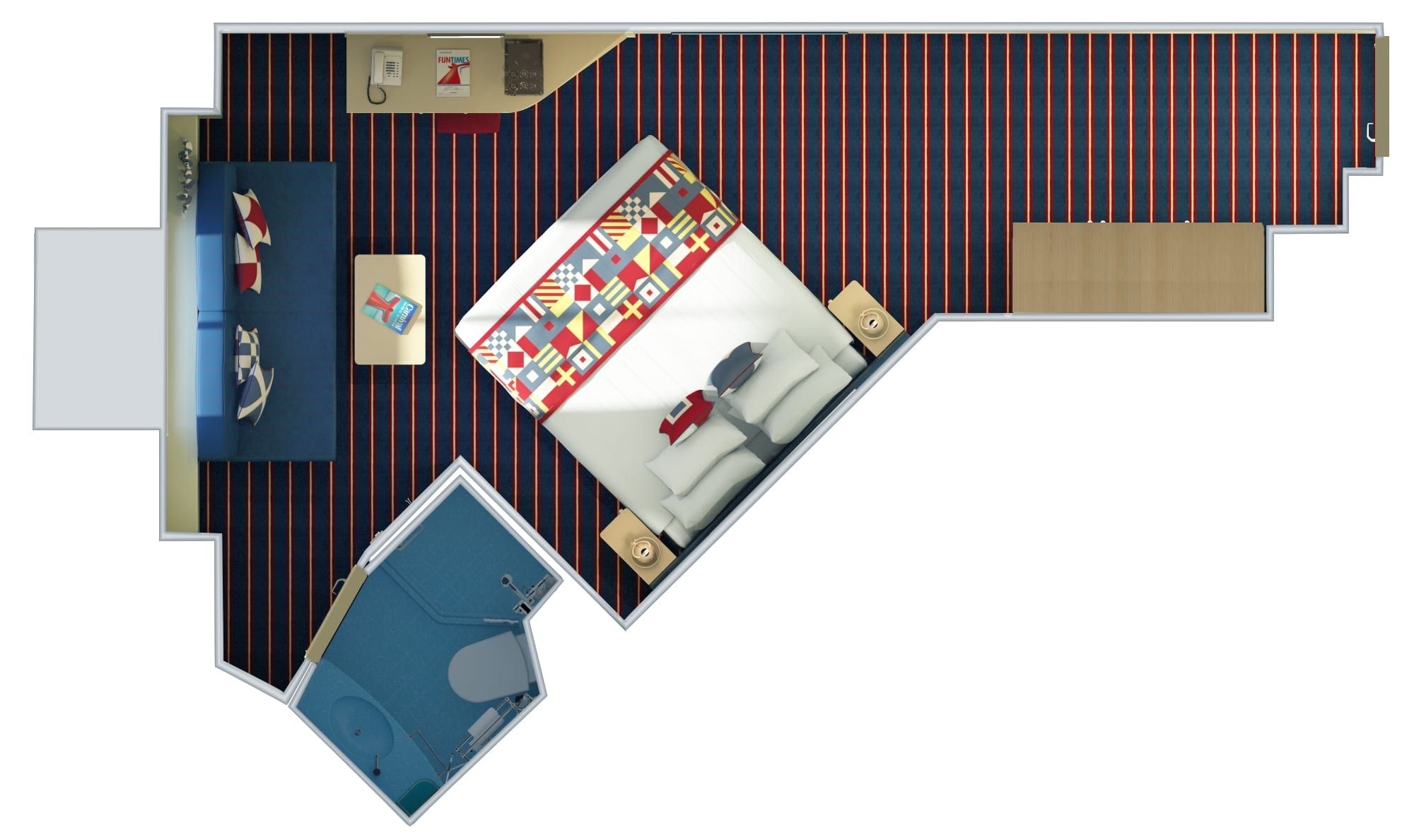 Carnival Horizon Family Harbor Ocean View (Obstructed View) (FE) floor plan, photo 1 of 2
