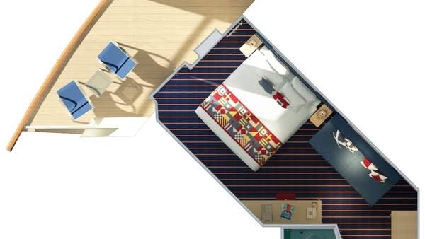 Carnival Panorama Family Harbor Aft-View Extended Balcony (FO) floor plan, photo 1 of 4