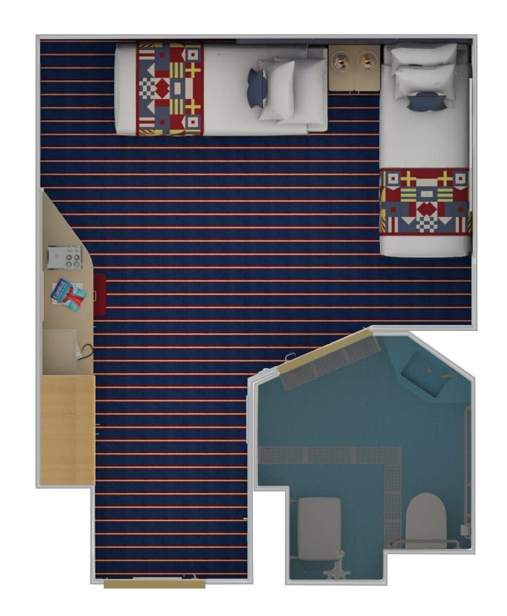 Carnival Horizon Family Harbor Interior - Accessible (FA) floor plan