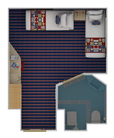 Carnival Horizon Family Harbor Interior - Accessible (FA) floor plan Carnival Horizon Family Harbor Interior - Accessible (FA) floor plan