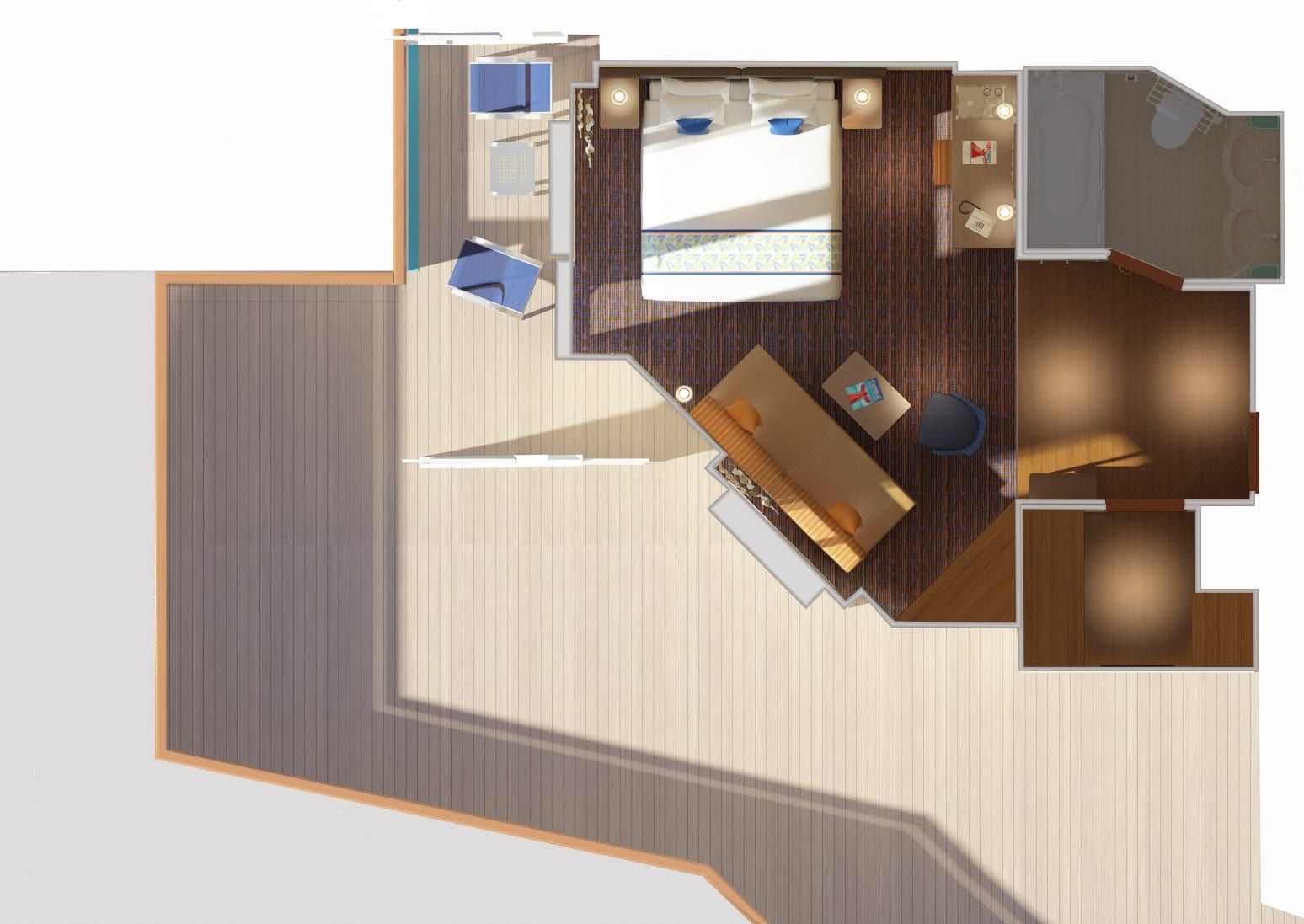 Carnival Horizon Junior Suite (JS) floor plan, photo 1 of 2
