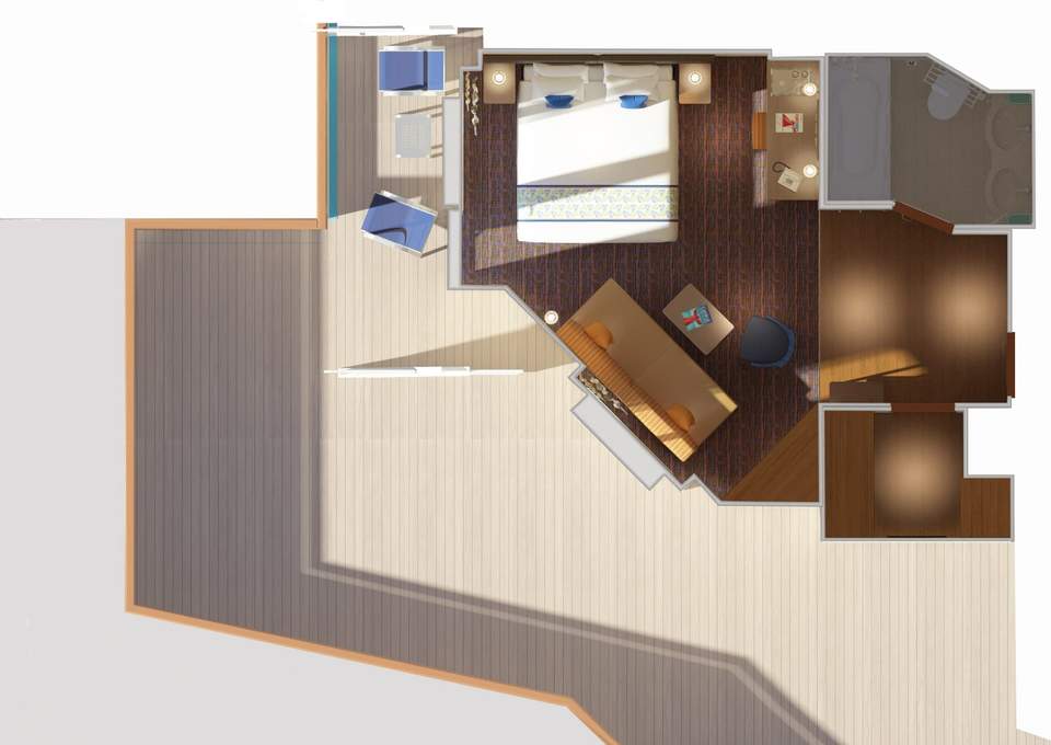 Carnival Horizon Junior Suite (JS) floor plan, photo 1 of 2 Carnival Horizon Junior Suite (JS) floor plan, photo 1 of 2