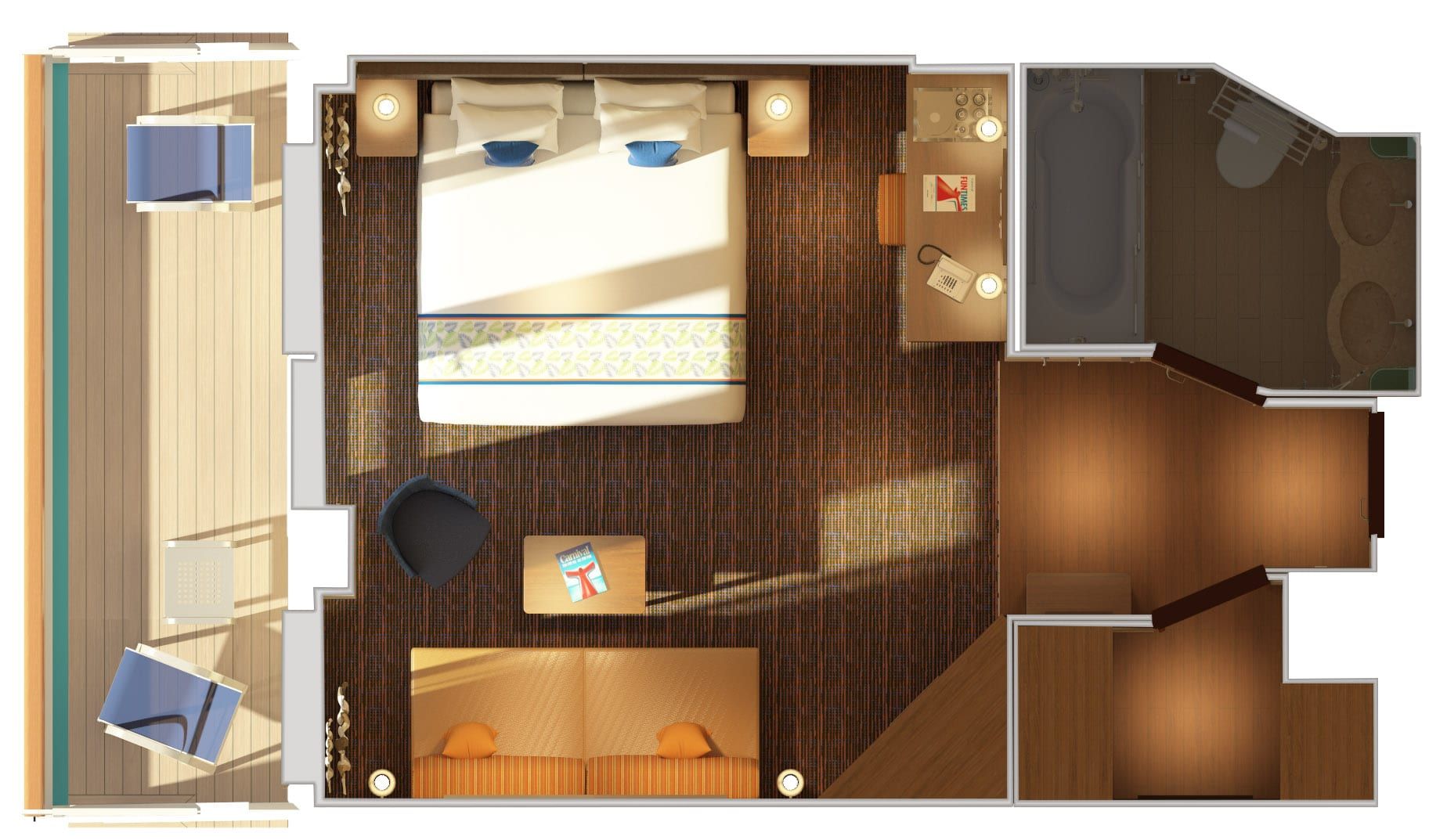 Carnival Horizon Ocean Suite (OS) floor plan