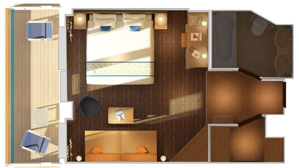Carnival Panorama Ocean Suite (OS) floor plan
