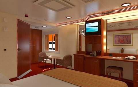 Carnival Legend Interior with Window (Obstructed View) - Accessible (4K) cabin, photo 1 of 4 Carnival Legend Interior with Window (Obstructed View) - Accessible (4K) cabin, photo 1 of 4