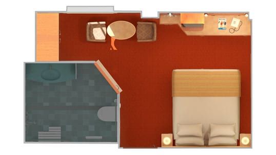 Carnival Miracle Interior with Window (Obstructed View) - Accessible (4K) floor plan, photo 2 of 2