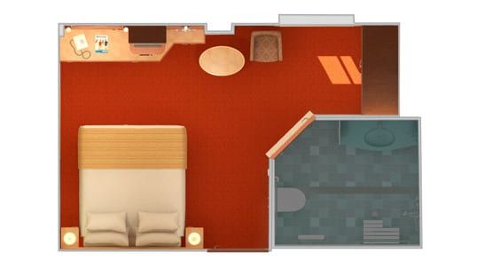 Carnival Legend Interior with Window (Obstructed View) - Accessible (4K) floor plan, photo 2 of 5