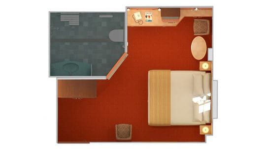 Carnival Pride Interior with Window (Obstructed View) (4K) floor plan, photo 3 of 3