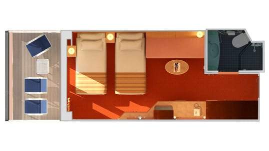 Carnival Miracle Extended Balcony (8J) floor plan, photo 1 of 2 Carnival Miracle Extended Balcony (8J) floor plan, photo 1 of 2