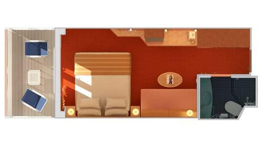 Carnival Legend Balcony (8F) floor plan Carnival Legend Balcony (8F) floor plan