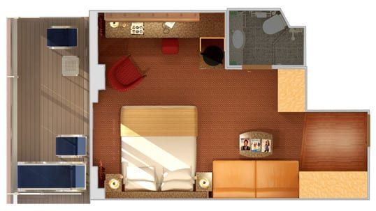 Carnival Legend Premium Balcony (9B) floor plan, photo 1 of 2