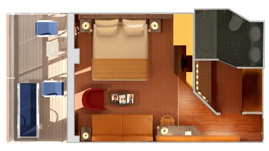 Carnival Pride Ocean Suite (OS) floor plan, photo 2 of 2