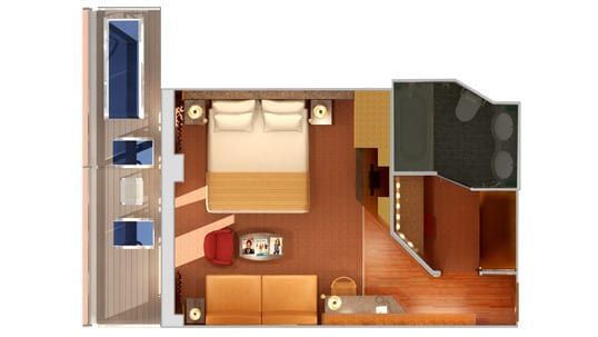 Carnival Pride Ocean Suite (OS) floor plan, photo 1 of 2