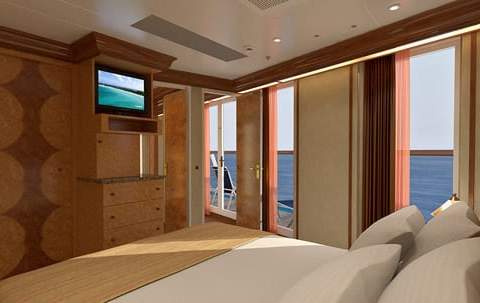Carnival Legend Vista Suite (VS) bedroom, photo 1 of 4