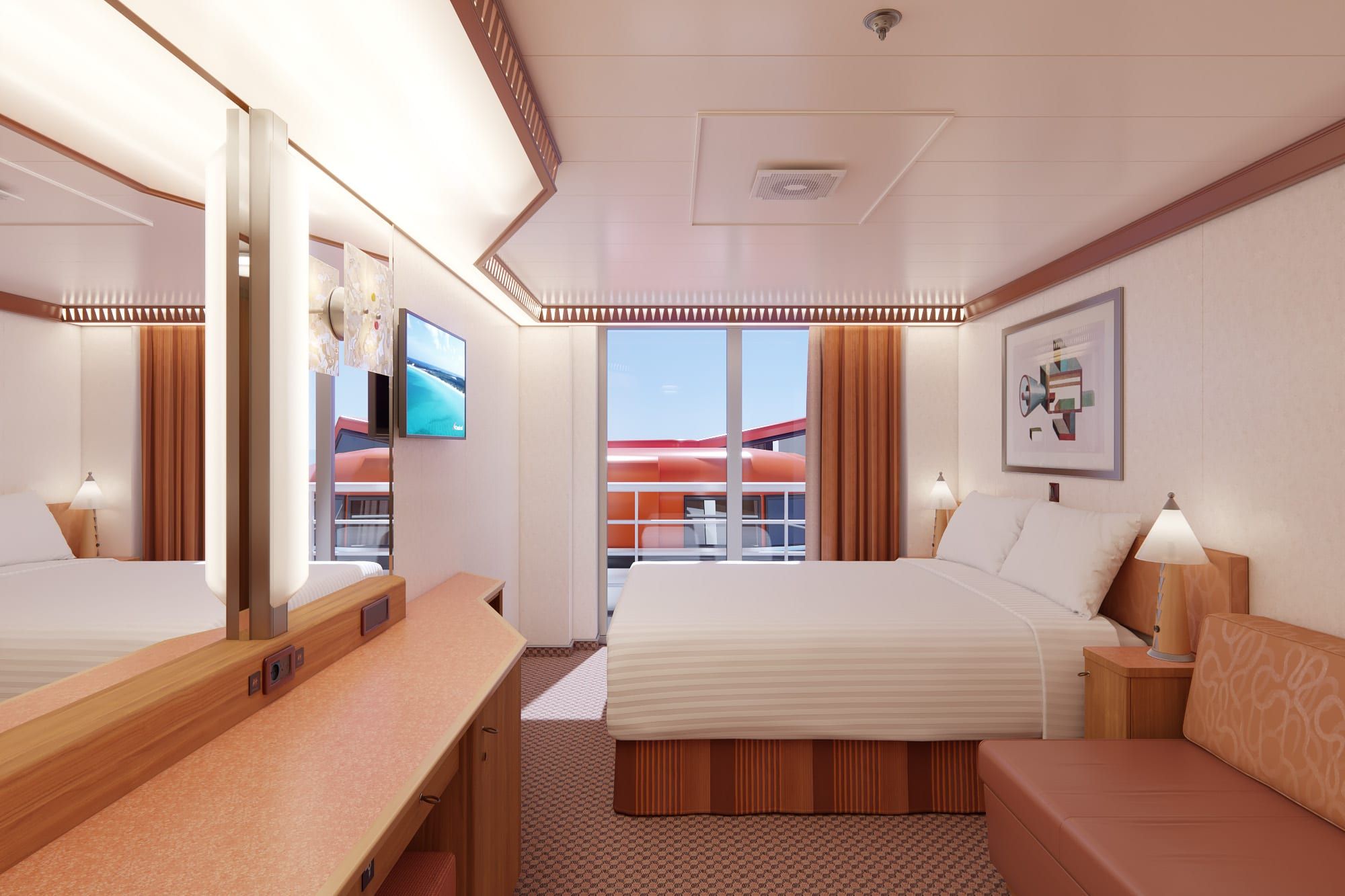 Carnival Luminosa Interior with Window (Obstructed View) (4K) cabin, photo 1 of 2