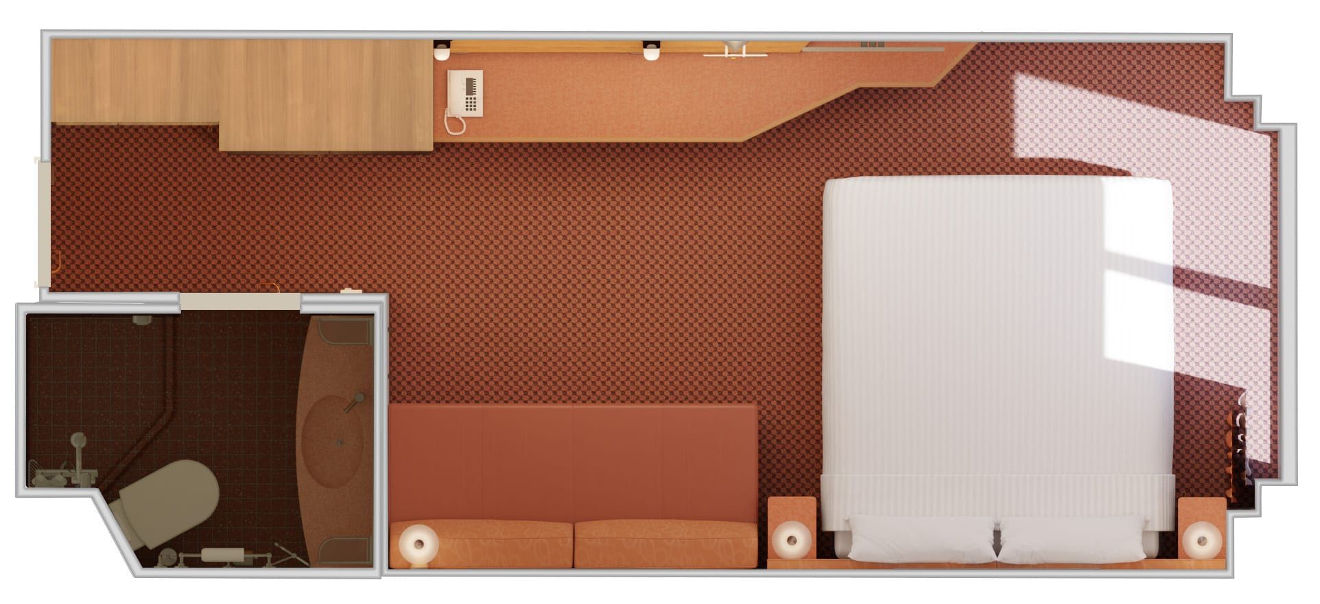 Carnival Luminosa Interior with Window (Obstructed View) (4K) floor plan, photo 2 of 2