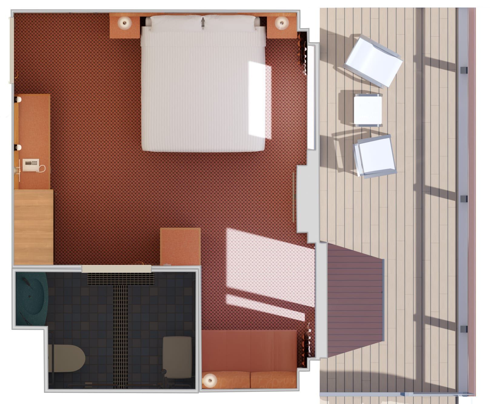 Carnival Luminosa Premium Balcony - Accessible (9B) floor plan, photo 2 of 2