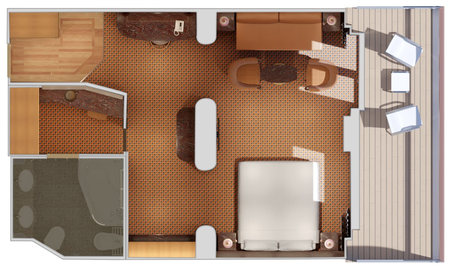 Carnival Luminosa Extended Balcony Grand Suite (ES) floor plan