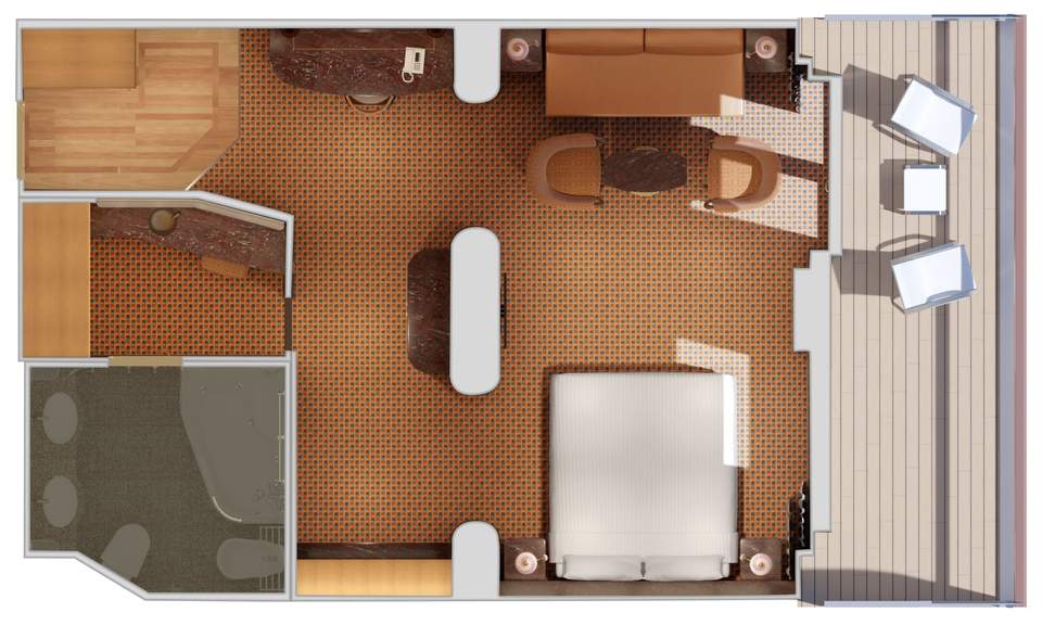 Carnival Luminosa Extended Balcony Grand Suite (ES) floor plan Carnival Luminosa Extended Balcony Grand Suite (ES) floor plan