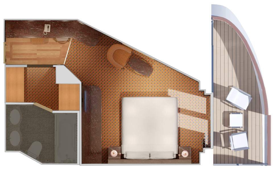 Carnival Luminosa Junior Suite (JS) floor plan, photo 1 of 2 Carnival Luminosa Junior Suite (JS) floor plan, photo 1 of 2
