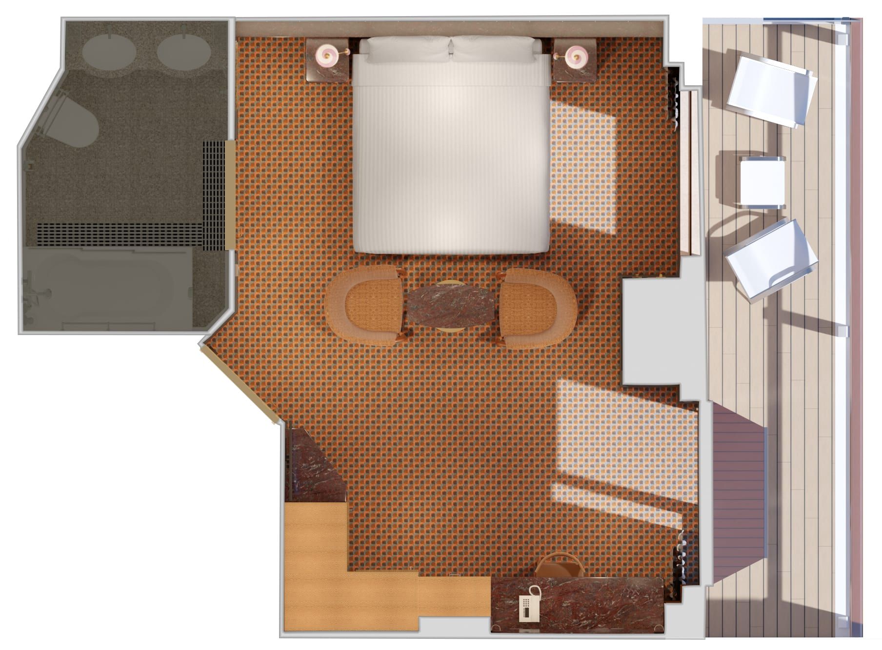 Carnival Luminosa Junior Suite - Accessible (JS) floor plan
