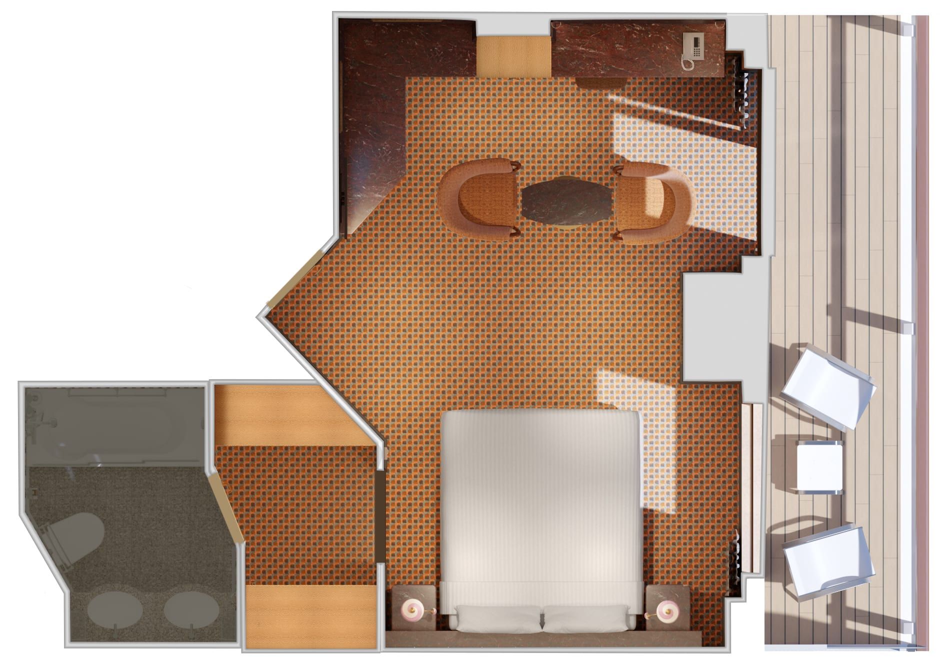 Carnival Luminosa Junior Suite (JS) floor plan, photo 2 of 2