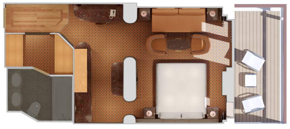 Carnival Luminosa Ocean Suite (OS) floor plan Carnival Luminosa Ocean Suite (OS) floor plan