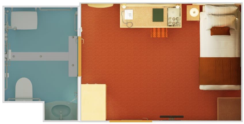Carnival Magic Interior Upper/Lower - Accessible (1A) floor plan, photo 1 of 2