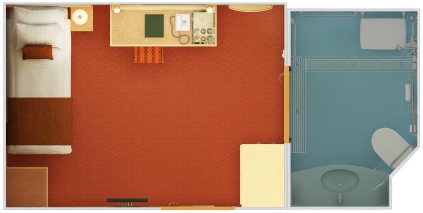Carnival Magic Interior Upper/Lower - Accessible (1A) floor plan, photo 2 of 2