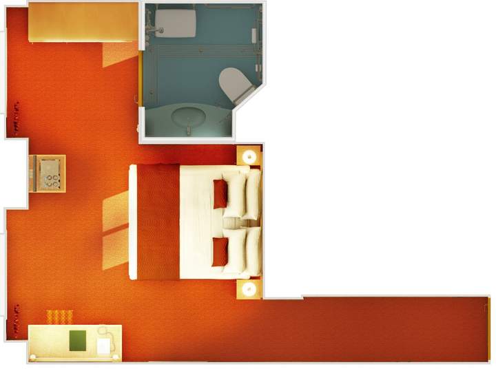 Carnival Dream Ocean View - Accessible (6A) floor plan Carnival Dream Ocean View - Accessible (6A) floor plan