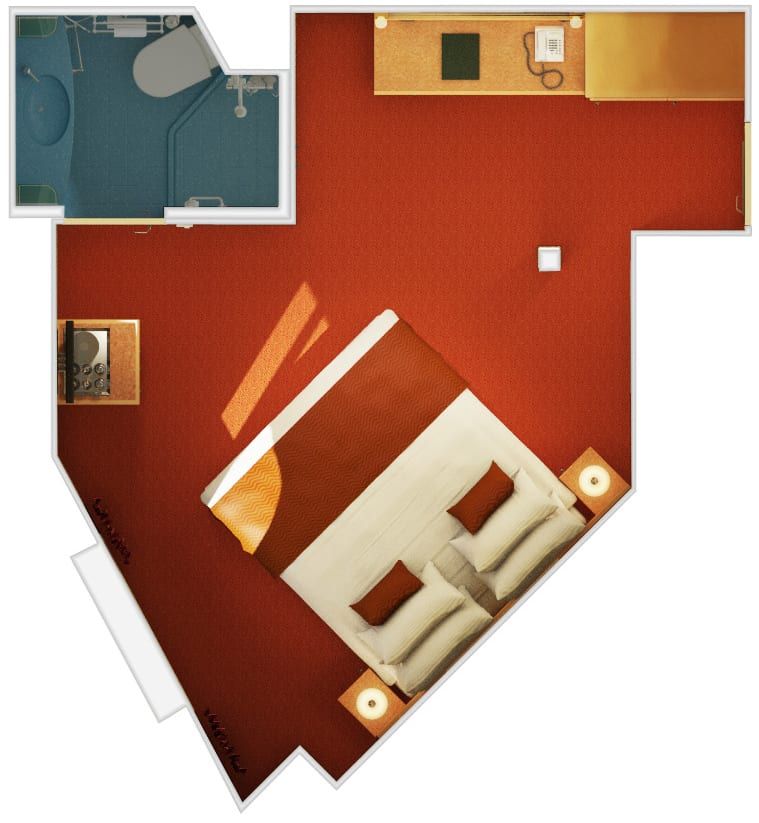 Carnival Splendor Ocean View (6B) floor plan, photo 4 of 4