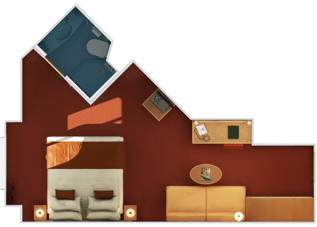 Carnival Splendor Ocean View (6B) floor plan, photo 1 of 4