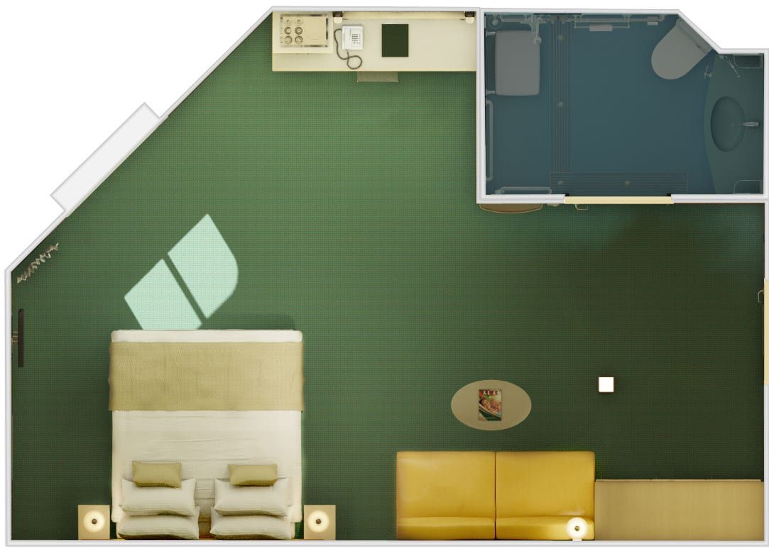 Carnival Magic Cloud 9 Spa Ocean View (Walkway View) - Accessible (6S) floor plan, photo 1 of 3