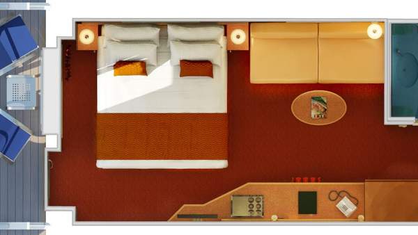 Carnival Dream Cove Balcony (7C) floor plan