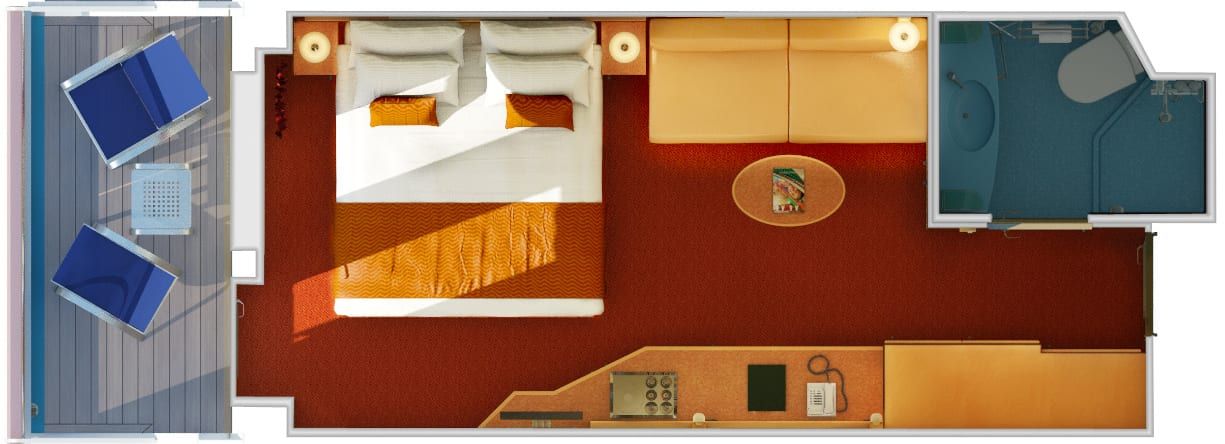 Carnival Splendor Balcony (8B) floor plan, photo 1 of 2