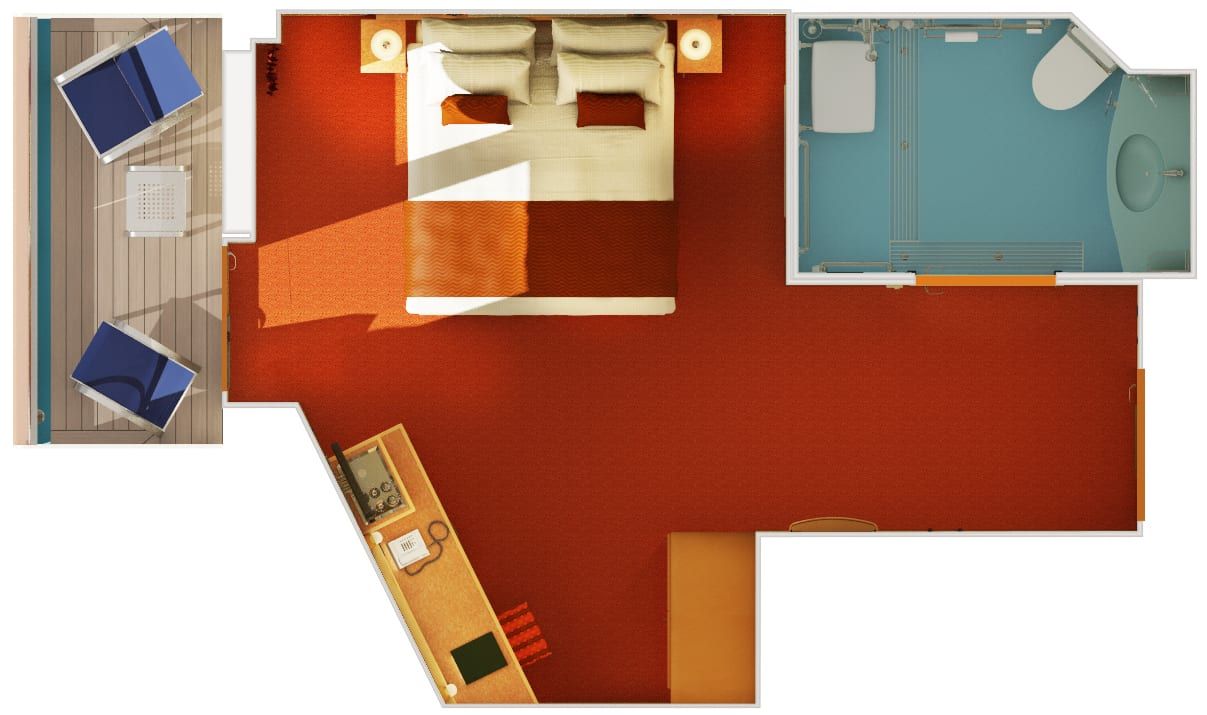 Carnival Magic Balcony - Accessible (8A) floor plan, photo 2 of 2
